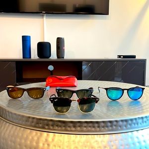 4 Ray-Ban sunglasses, 4 different styles